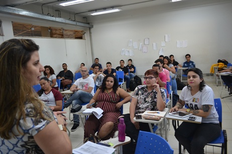 Alunos representantes de todas as turmas do Câmpus participaram da reunião